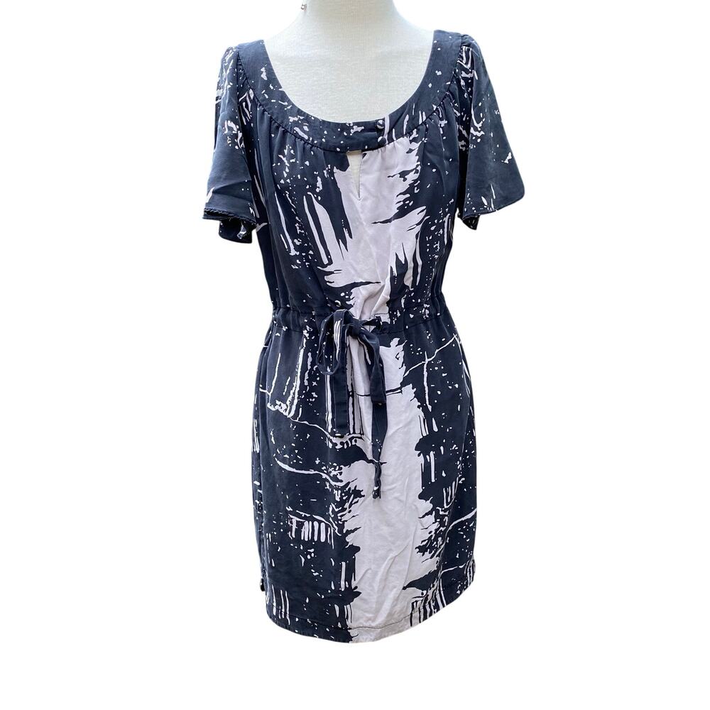 Yoana Baraschi Black Cream Grey Silk Cocktail Dress Tage missing s/M